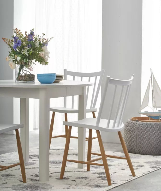 LOOM Izvelkamais galds 102-142x102 cm, balts - N1 Home