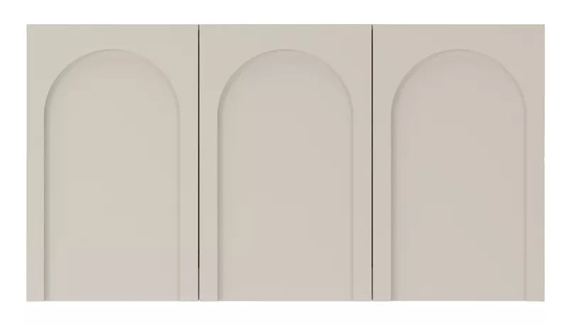 KADIA Trīsdurvju kumode ar frēzētām fasādēm, 150 cm, pelēks bēšs - N1 Home