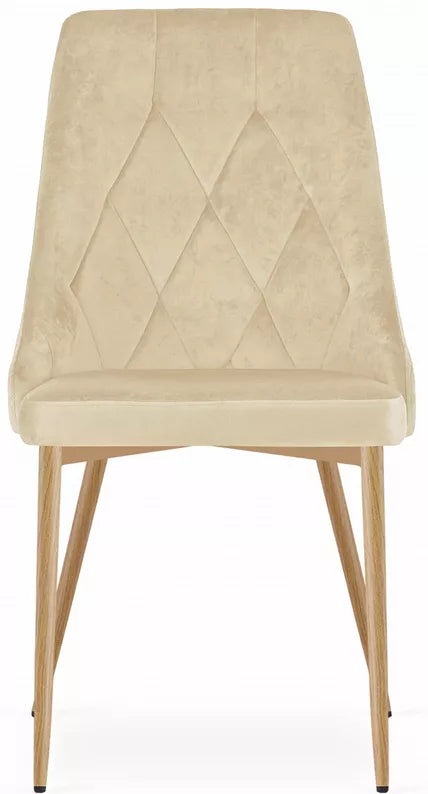 MOLAI Polsterēts krēsls, gaiši bēšs samts - N1 Home