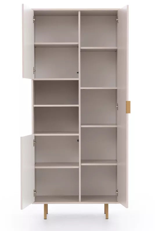 BLAZKA Slēgtais plaukts, 80 cm, ar diviem kašmira lameļu plauktiem - N1 Home