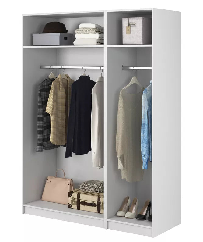 MEFRA Trīsdurvju skapis 150 cm, pelēks bēšs - N1 Home