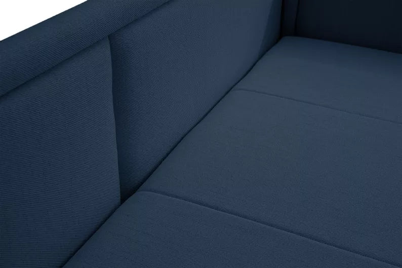 RILI Jauniešu gulta ar konteineru,  tumši zila, universāla bize - N1 Home