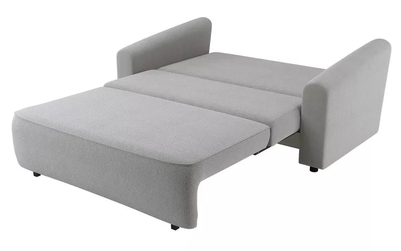 VIOSTE Divvietīgs dīvāns, 130 cm, ar glabātuvi, pelēks hidrofobs šenils - N1 Home