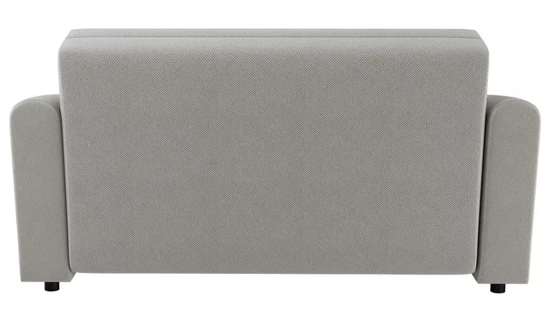 VIOSTE Divvietīgs dīvāns, 130 cm, ar glabātuvi, pelēks un bēšs hidrofobs šenils - N1 Home