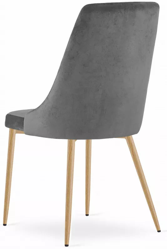 MOLAI Polsterēts krēsls, tumši pelēks samts - N1 Home