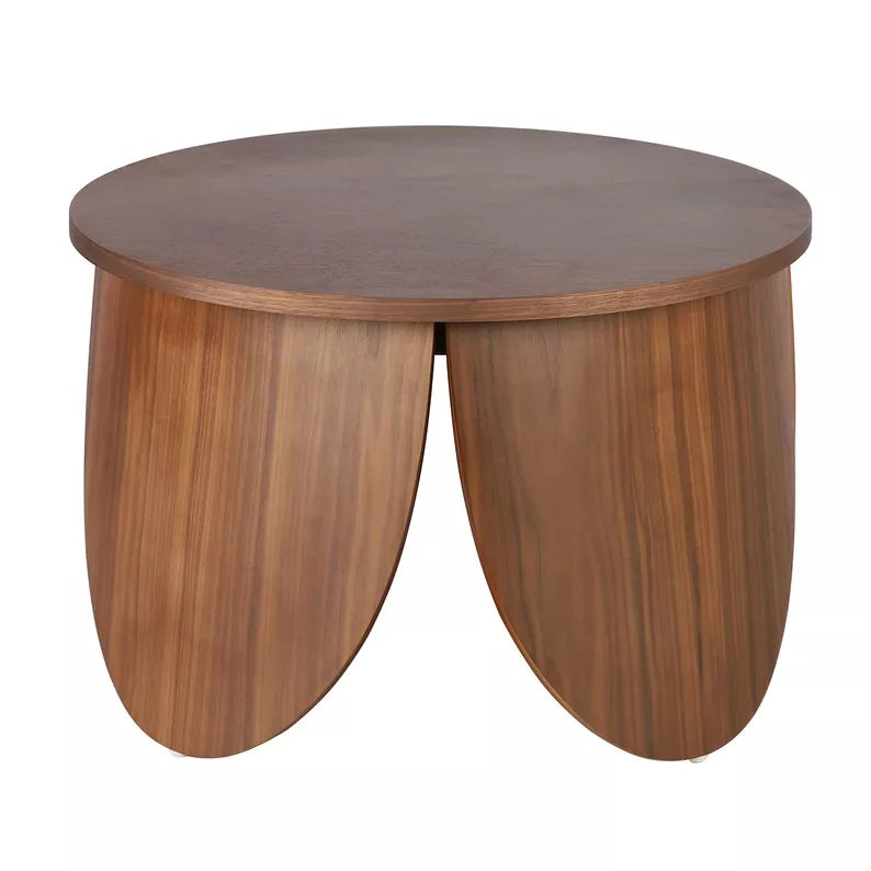 VIALIV Apaļš kafijas galdiņš, diametrs 80 cm, riekstkoks - N1 Home