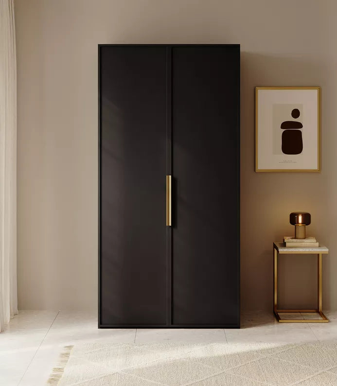 MEFRA Divdurvju skapis 100 cm, melns - N1 Home