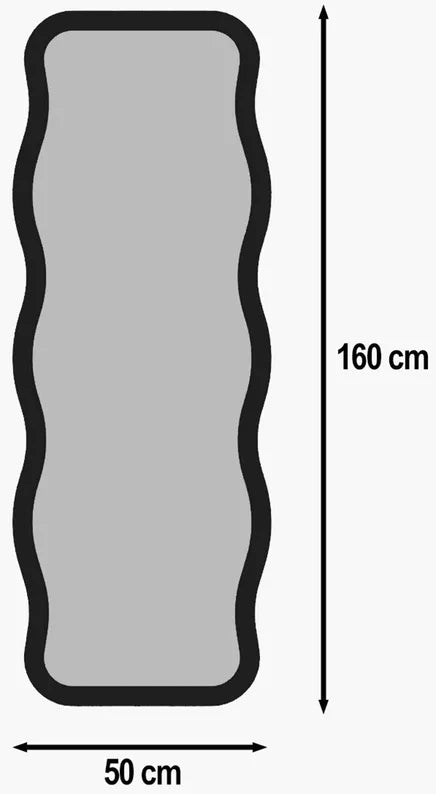 RORE Stāvspogulis 160x50 cm melnā rāmī - N1 Home