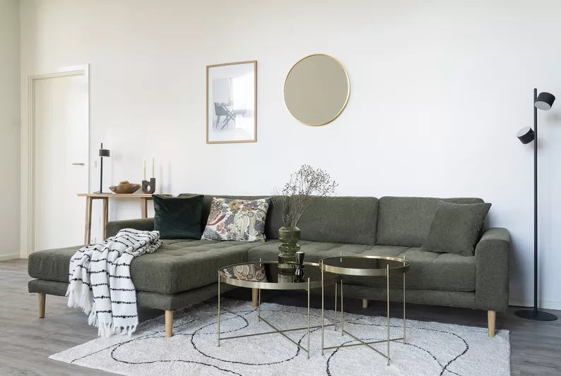 SANTA Apaļš sienas spogulis, zelta rāmis, 60 cm - N1 Home