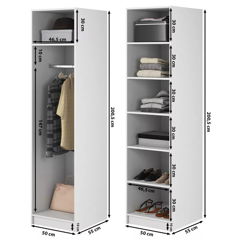 MEFRA Divdurvju skapis 100 cm, melns - N1 Home