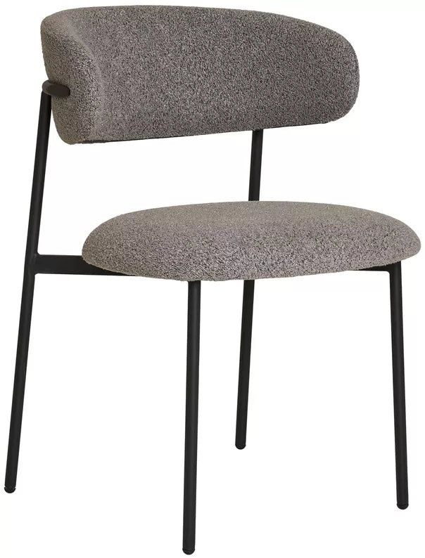 LIVEFAL Mīkstais krēsls no tumši pelēka auduma - N1 Home