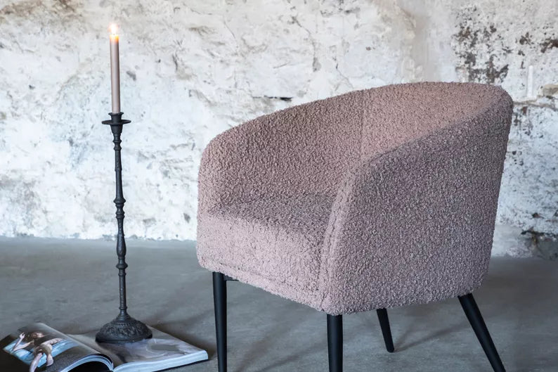 TENDY Krēsls no brūna auduma - N1 Home