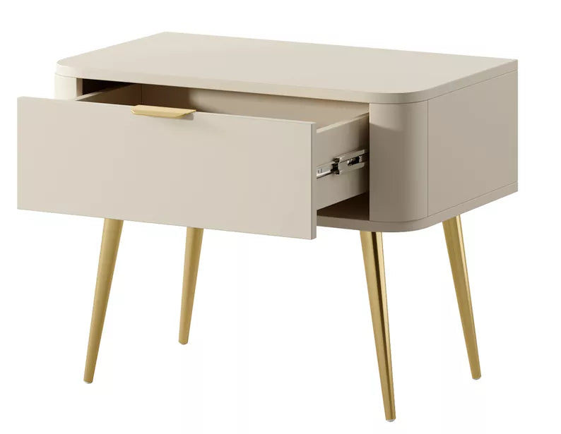 Naktsgaldiņš ar atvilktni Valo 49/63/38 cm bēšs - N1 Home