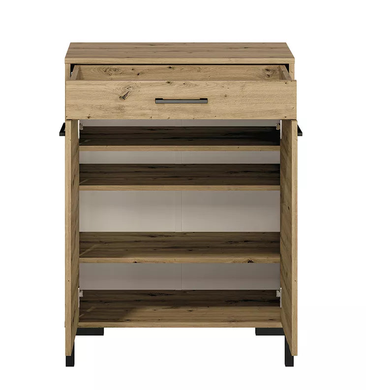 LARTI Apavu skapis 70 cm, divdurvju, amatnieka ozols - N1 Home