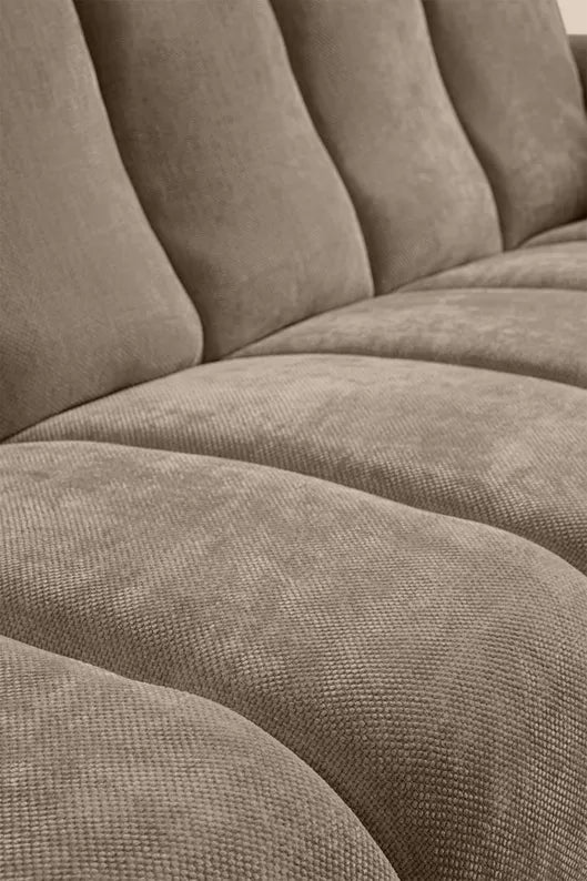 LAREVO Trīsvietīgs dīvāns, brūns šenils - N1 Home