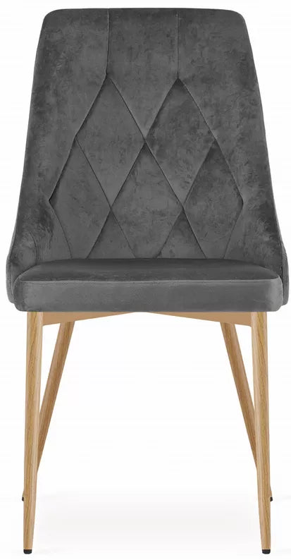 MOLAI Polsterēts krēsls, tumši pelēks samts - N1 Home