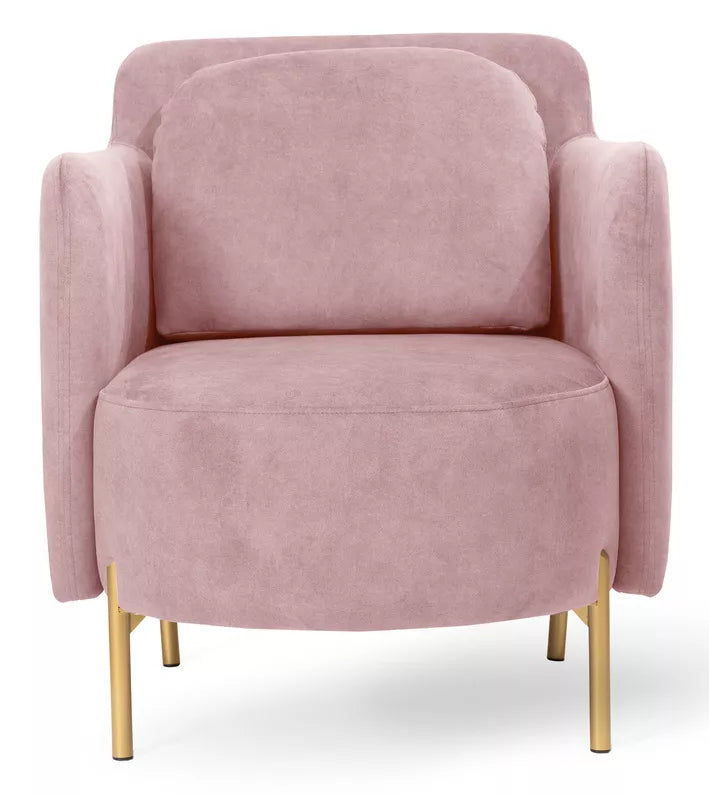 VENESE Kausa krēsls, rozā, viegli tīrāms samts, ar zelta kājām - N1 Home
