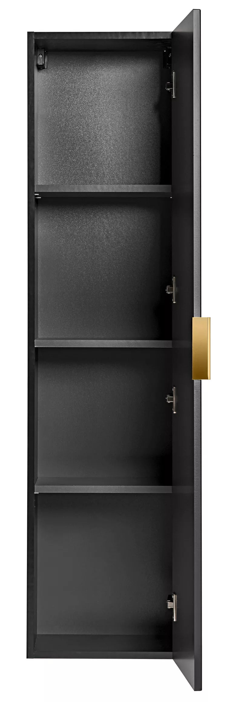 MIRNIT Vannas istabas statnis, 35 cm, piekarināms, melnas līstes - N1 Home