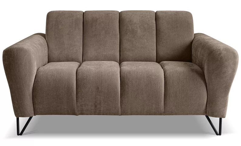 LAREVO Divvietīgs dīvāns, brūns šenils - N1 Home