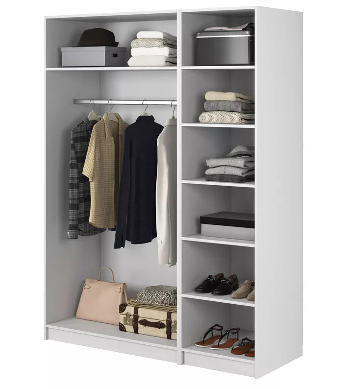 MEFRA Trīsdurvju skapis 150 cm, pelēks bēšs - N1 Home