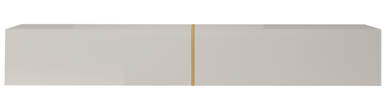 SIRABI TV skapis, 140 cm, pelēks bēšs ar zelta ieliktni - N1 Home