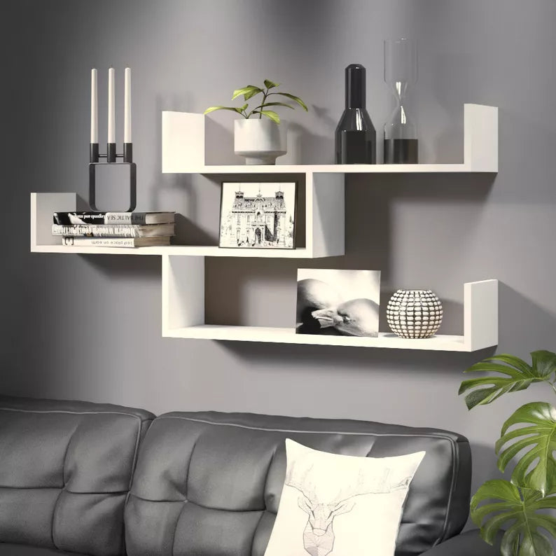 RASSI Trīs līmeņu balts plaukts - N1 Home