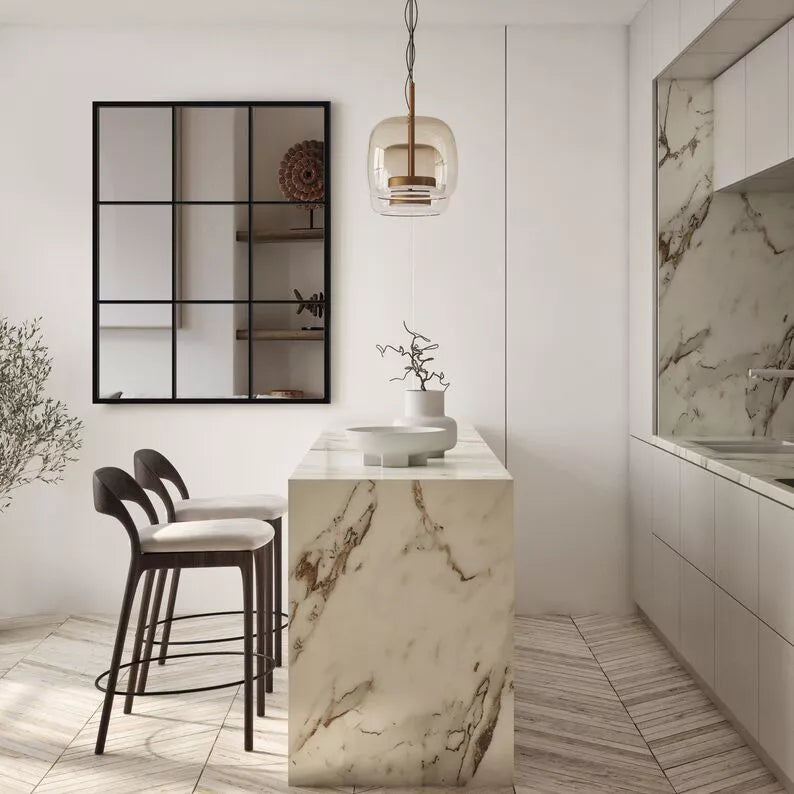 KAJE Sienas spogulis 95x69 cm ar melniem maliņiem - N1 Home