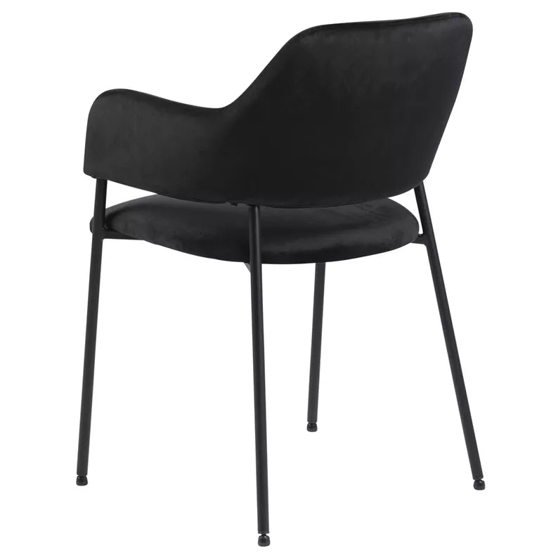 ADAN Melns polsterēts krēsls - N1 Home