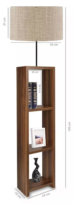 CIALPUN Stāvlampa 150 cm ar plauktiem, bēša - N1 Home