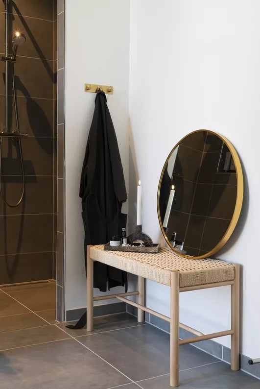 SANTA Apaļš sienas spogulis, zelta rāmis, 60 cm - N1 Home