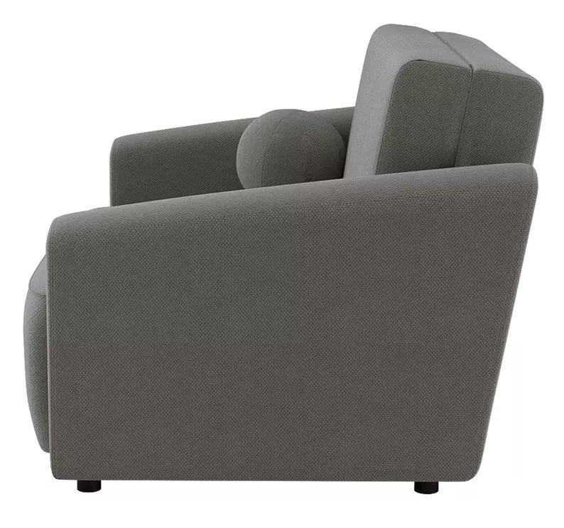 VIOSTE Divvietīgs dīvāns, 110 cm, ar glabātuvi, tumši pelēks hidrofobs šenils - N1 Home