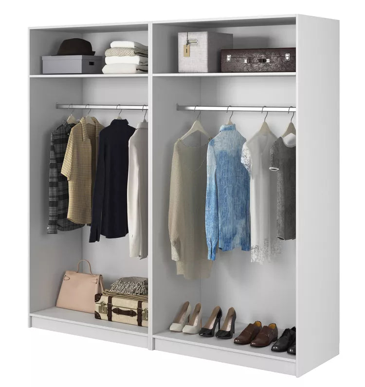 MEFRA Četrdurvju skapis 200 cm, balts - N1 Home