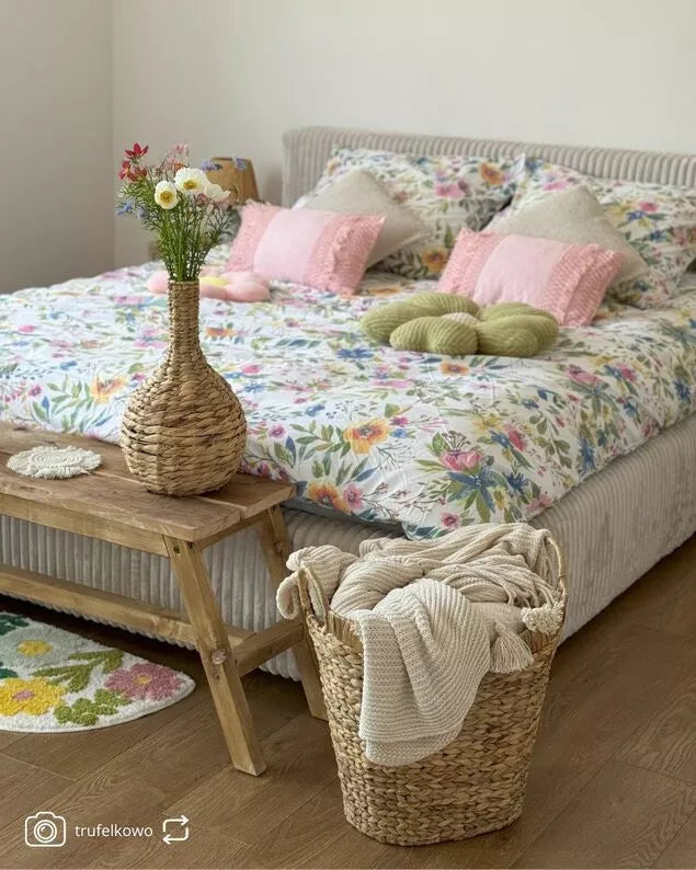 LIOTI Mīkstā gulta 140/160/180x200 cm  ar glabātuvi, metāla rāmis, krēmkrāsas biezs velvets - N1 Home