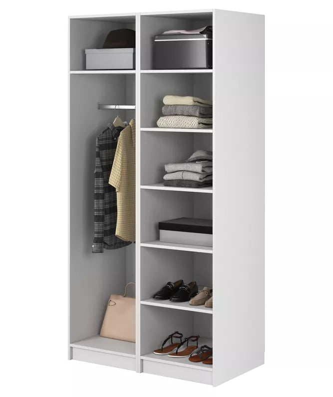 MEFRA Divdurvju skapis 100 cm, pelēks bēšs - N1 Home