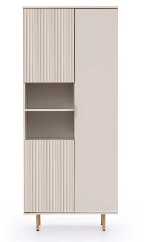 BLAZKA Slēgtais plaukts, 80 cm, ar diviem kašmira lameļu plauktiem - N1 Home