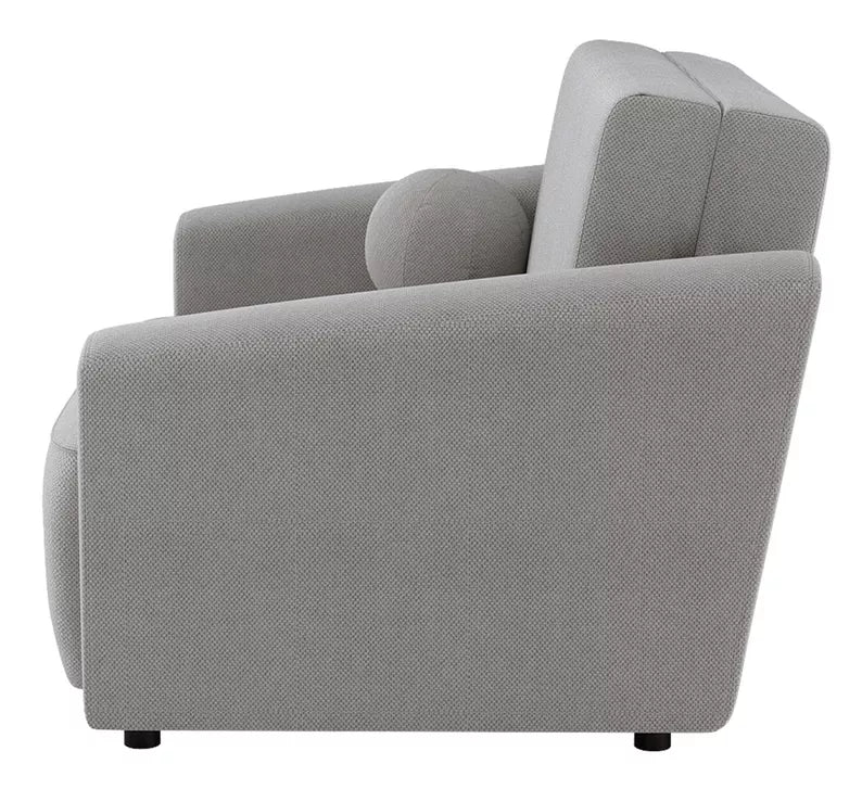 VIOSTE Atzveltnes krēsls ar glabātuvi, pelēks hidrofobs šenils - N1 Home