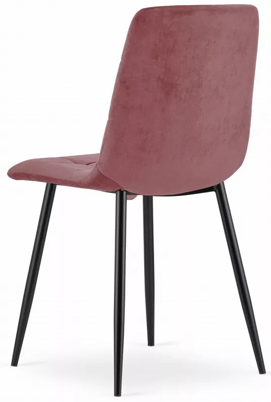 RAKA Polsterēts krēsls no tumši rozā samta - N1 Home