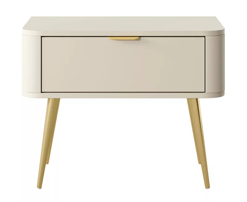 Naktsgaldiņš ar atvilktni Valo 49/63/38 cm bēšs - N1 Home