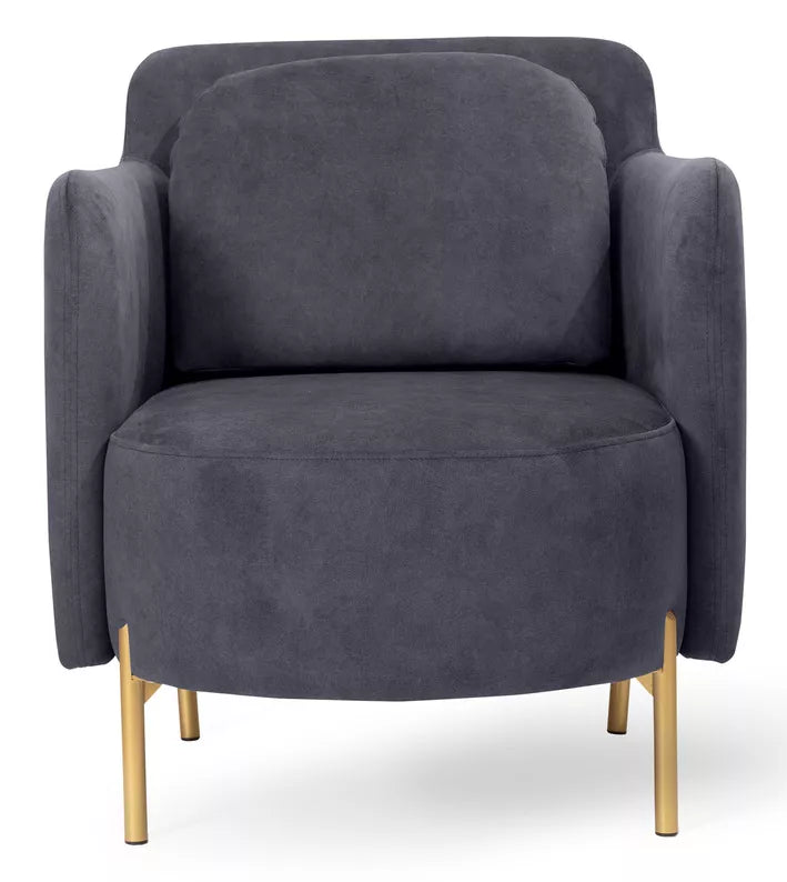 VENESE Kausa krēsls, antracīta, viegli tīrāms samts, ar zelta kājām - N1 Home
