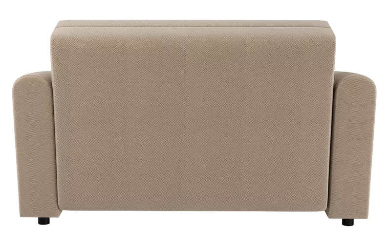 VIOSTE Divvietīgs dīvāns, 110 cm, ar glabātuvi, smilškrāsas hidrofobs šenils - N1 Home