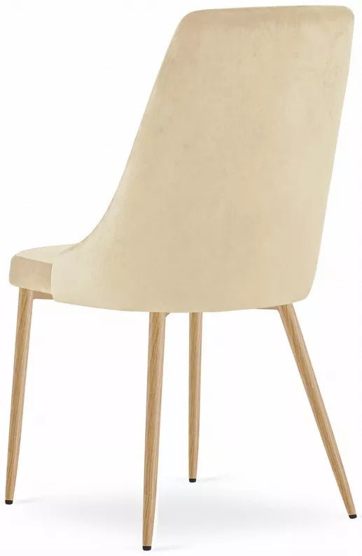 MOLAI Polsterēts krēsls, gaiši bēšs samts - N1 Home