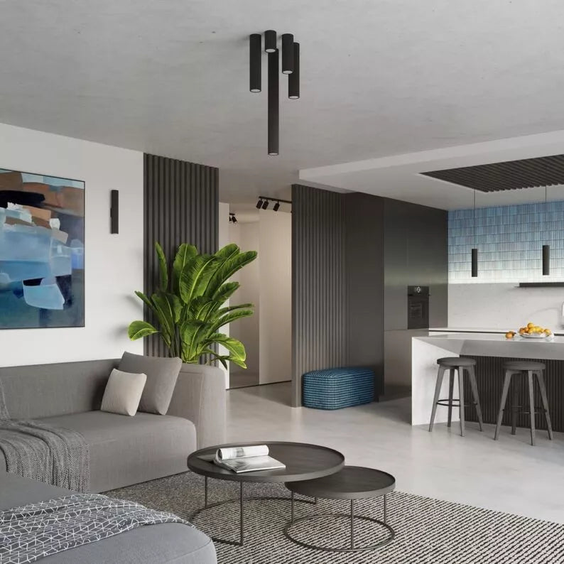 BONKAR Griestu lampa, 20 cm, melna - N1 Home