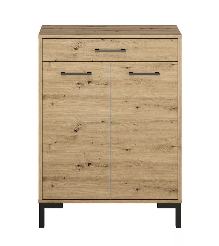 LARTI Apavu skapis 70 cm, divdurvju, amatnieka ozols - N1 Home