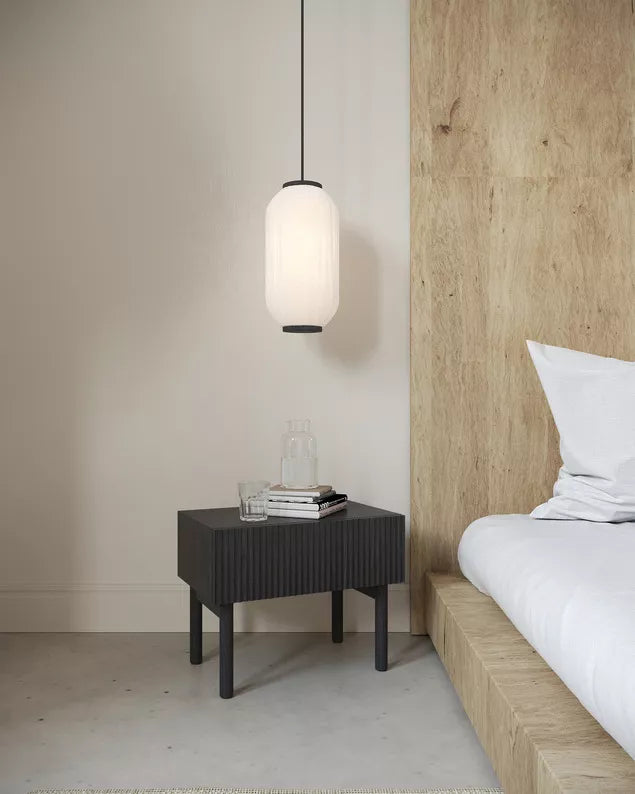 LOLI Naktsskapītis ar atvilktni un kājām, 50 cm, Portland Ash melns - N1 Home