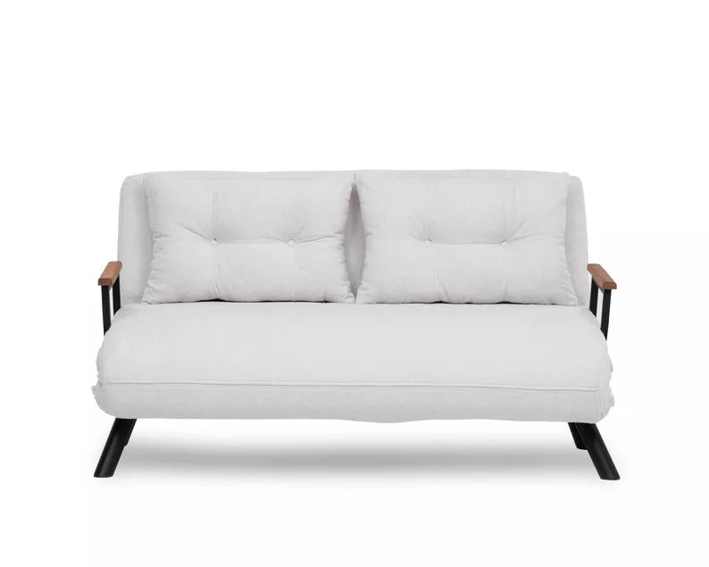 MARTAL Divvietīgs dīvāns, gaišs krēmkrāsas - N1 Home