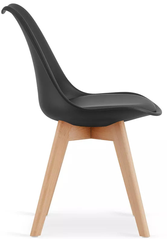 CINES Melns plastmasas krēsls - N1 Home