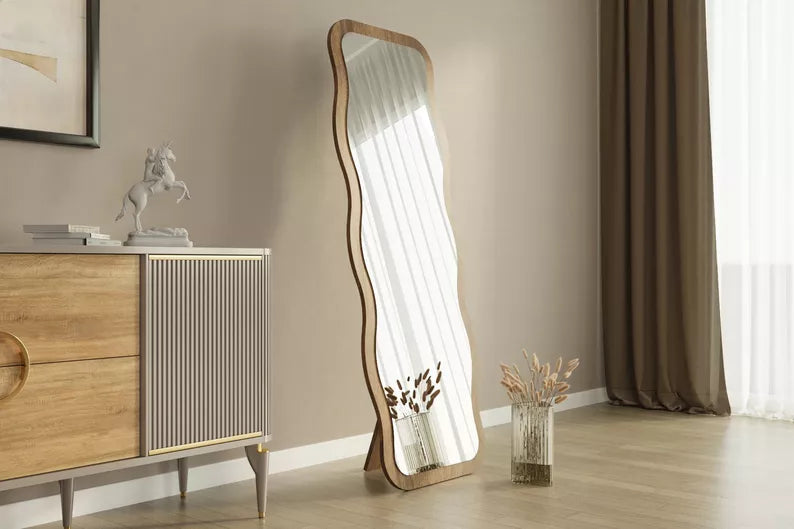 RORE Stāvspogulis 160x50 cm tumši brūnā rāmī - N1 Home