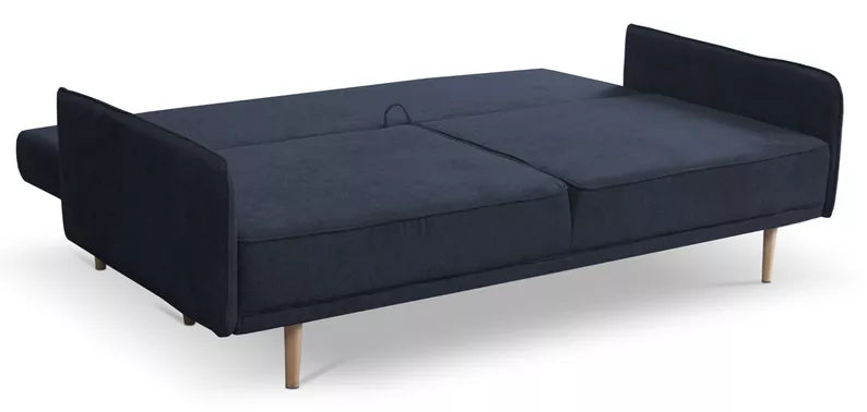 DERSPI Trīsvietīgs tumši zils dīvāns no viegli tīrāma auduma - N1 Home