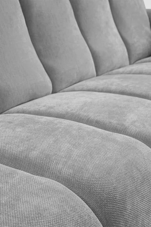 LAREVO Trīsvietīgs dīvāns, pelēks šenils - N1 Home