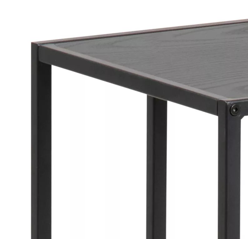 SEAF Metāla sānu galds 43x35 cm, melns - N1 Home